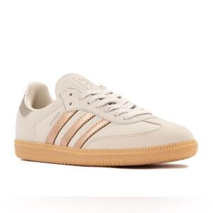 Adidas Samba OG Sneakers Clear Brown/Copper Metallic/Putty Beige Sz 6 EUC